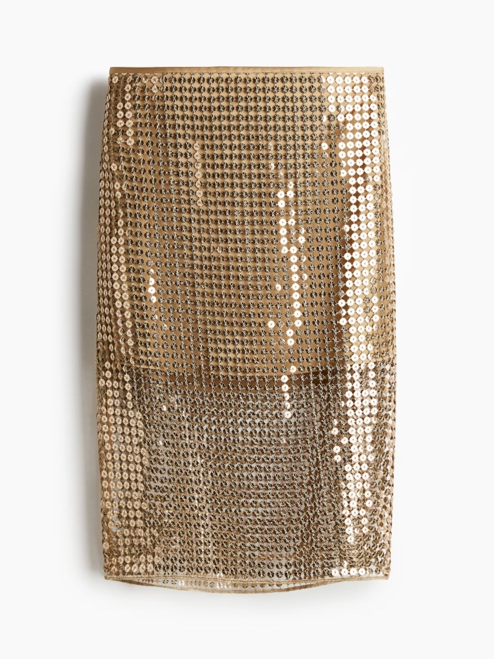 H&M SEQUINED MESH SKIRT 36/4 NWT